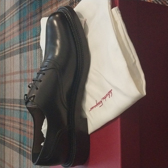 Salvatore Ferragamo Men's Dark Brown Leather Dress Shoes - Picture 15 of 16